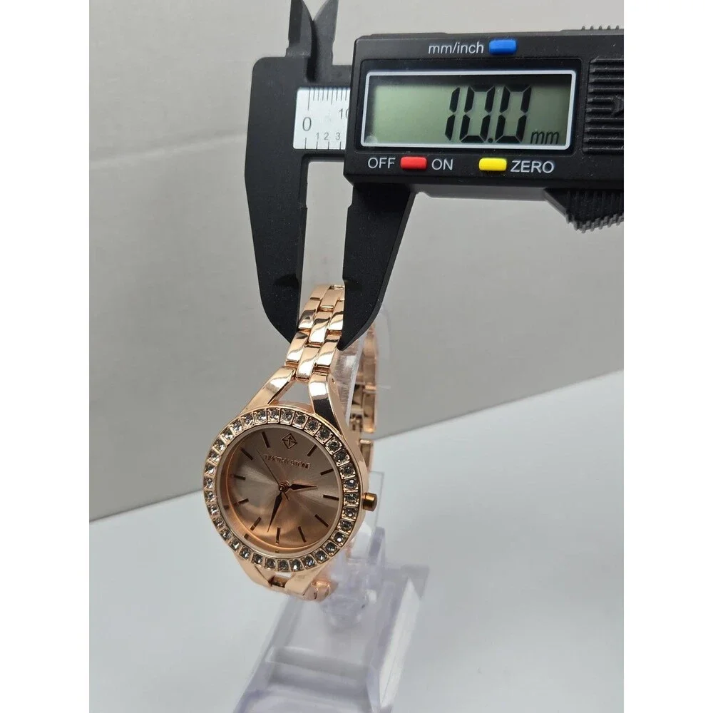 Timothy Stone Joliet Womens Rose Gold Swarovski Crystal Quartz Watch New Battery